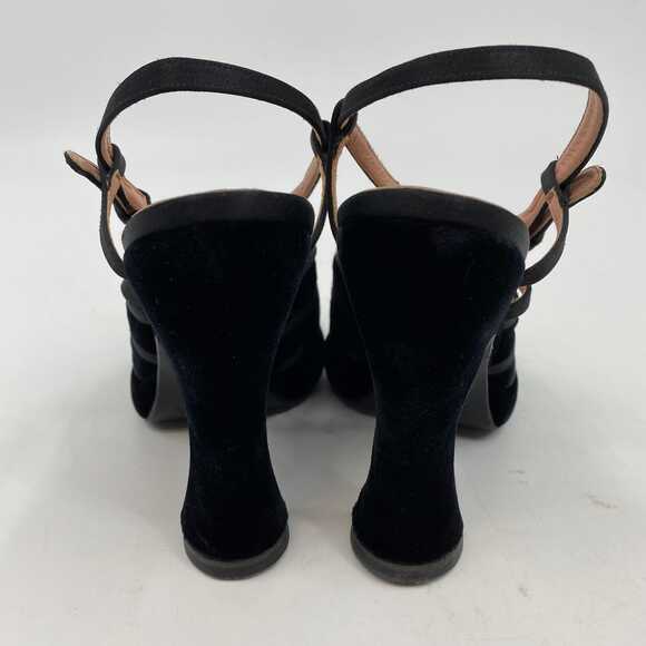 Prada Black Velvet Platform Strappy Heels | EU 36 / 5 US - Picture 7 of 10